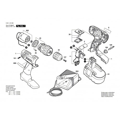 Запчасти для шуруповерта Bosch GSR 18-2